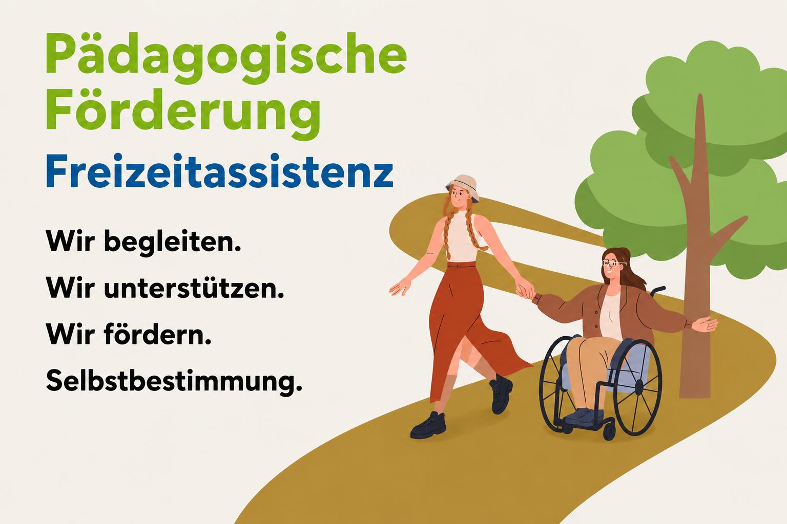 Grafik zu pädagogischer Förderung und Freizeitassistenz